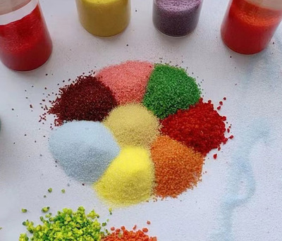 北京人工彩砂零售 標達材料，誠信商家，為您的涂料工程添彩